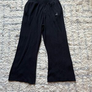 ALO Yoga Black Ribbed Sweatpants